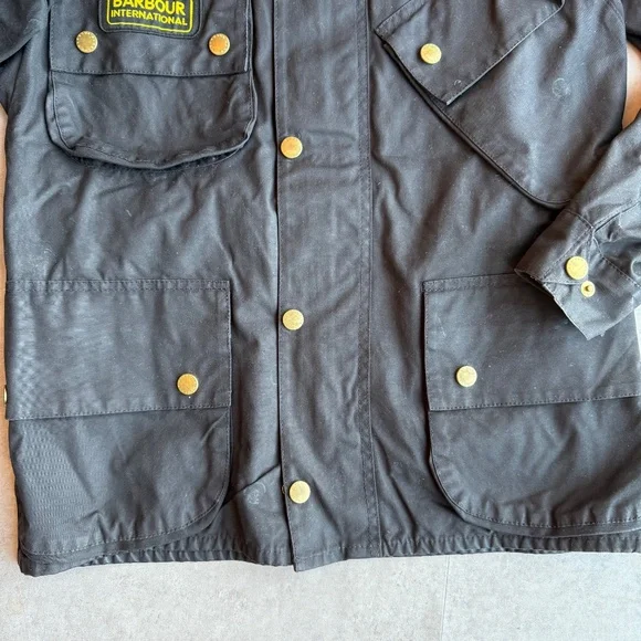 【新品】Barbour INTERNATIONAL ORIGINAL 38 ⑧ Barbour International Original Waxed Jacket, size 38, black